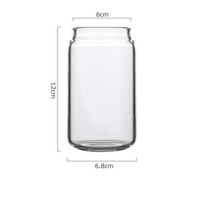Easy-to-can glass cold drinking water cup