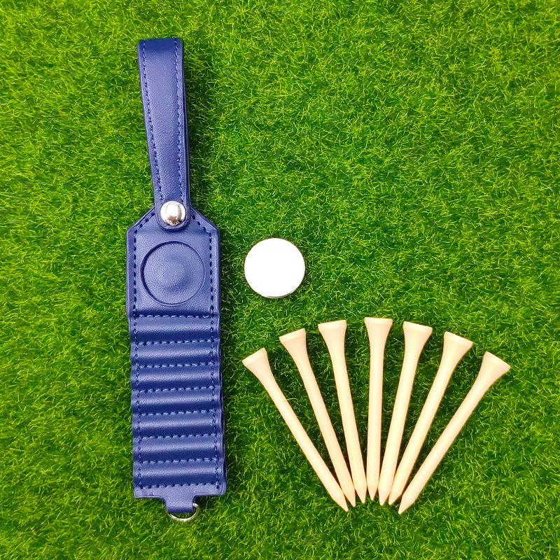 Golf Ball Tee Storage Leather Case