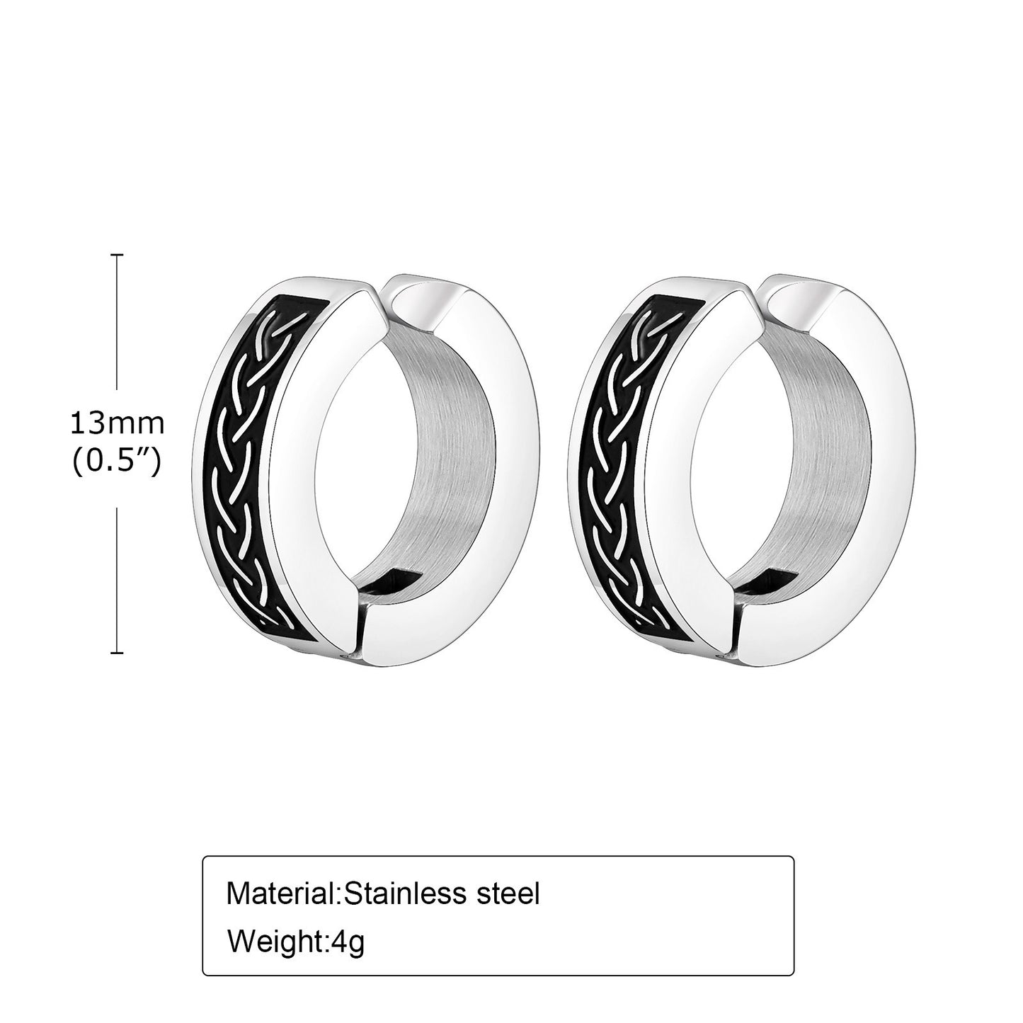 Jewelry Stainless Steel Corrosion Ear Clip Earrings