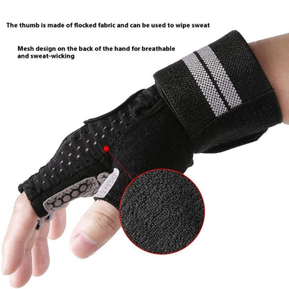 Fitness Gloves Weightlifting For Men And Women Half Finger Sports Anti-slip