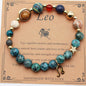 Eight Planets 12 Constellation Bracelet Natural Stone Hemp Stone