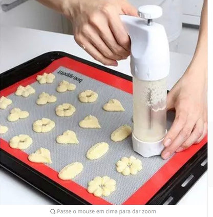 Hand pressed cookie gun cookie squeezer