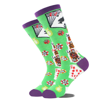 Fashion Volcano Astronaut Beer Multi-pattern Cotton Socks