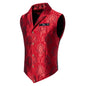 Men's Casual Polo Collar Single-breasted Jacquard Suit Vest