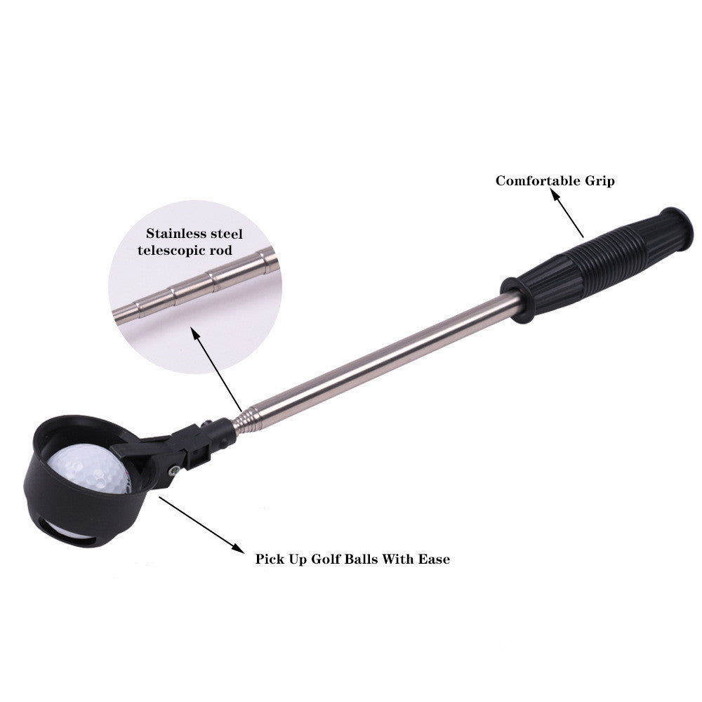 Golf 8 Section Antenna Pole Stainless Steel Ball Picker