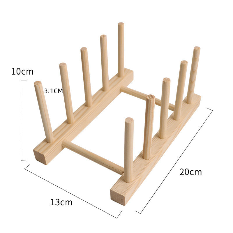 Wooden Draining Rack Kitchen Storage Rack