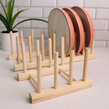 Wooden Draining Rack Kitchen Storage Rack