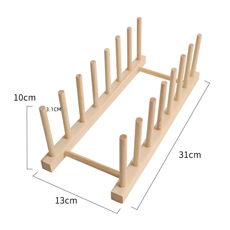 Wooden Draining Rack Kitchen Storage Rack