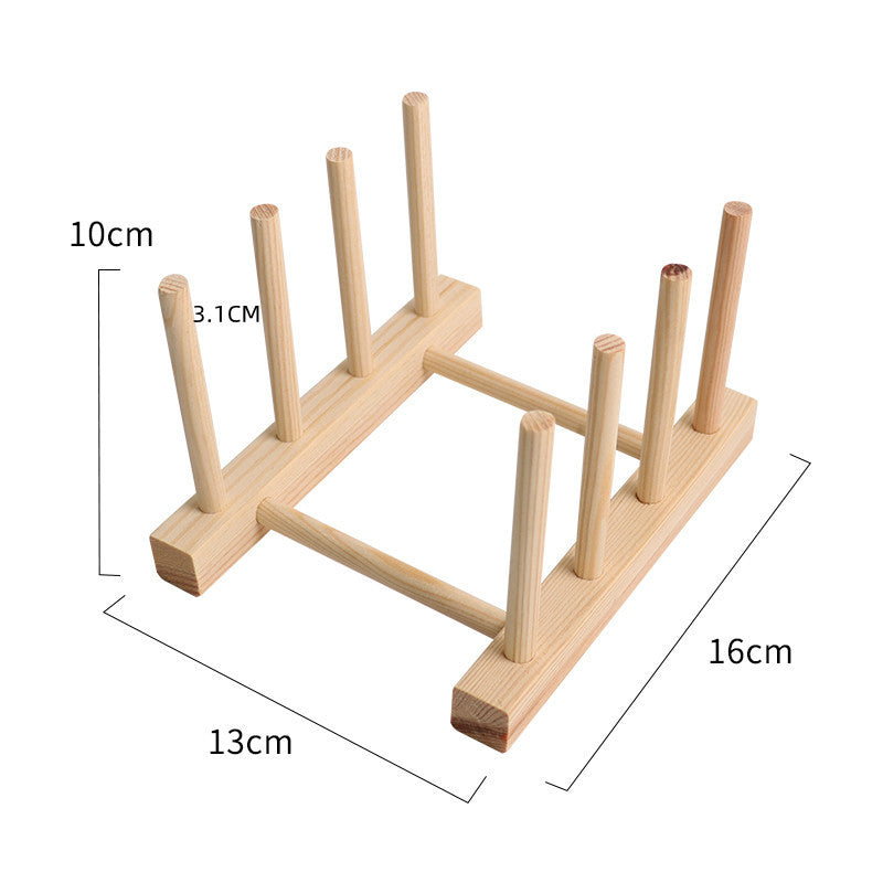 Wooden Draining Rack Kitchen Storage Rack