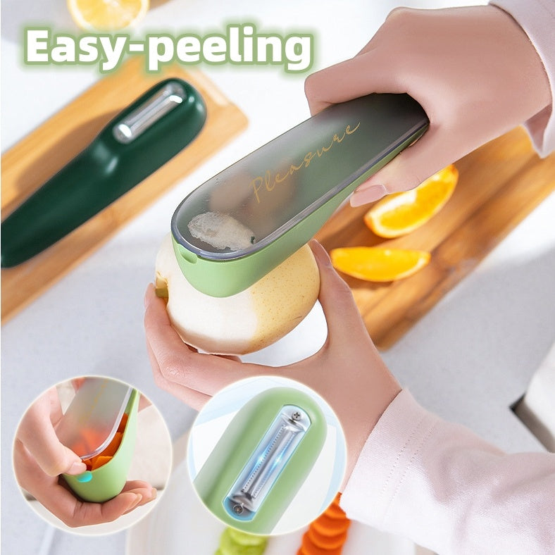 Storage Type Peeling Knife Potato Cucumber Peeler With Storage Tube Apple Fruit Vegetable Scratcher Household Kitchen Gadge