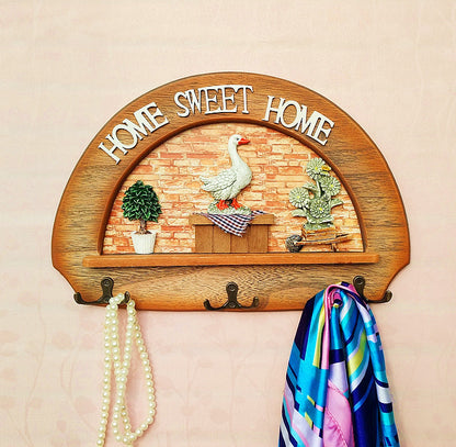 Classic Retro Wooden Kitchen Innovative Home Decorative Hook Coat Rack