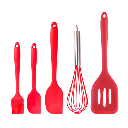 Silicone Kitchenware Baking Tool Egg Beater Scraping Five-piece Set