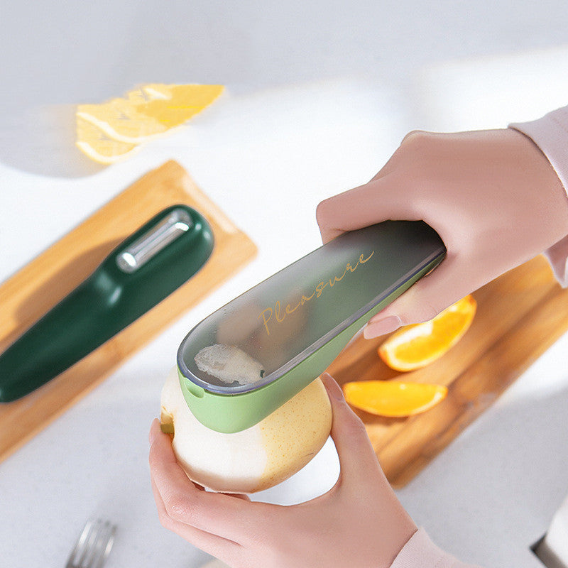 Storage Type Peeling Knife Potato Cucumber Peeler With Storage Tube Apple Fruit Vegetable Scratcher Household Kitchen Gadge